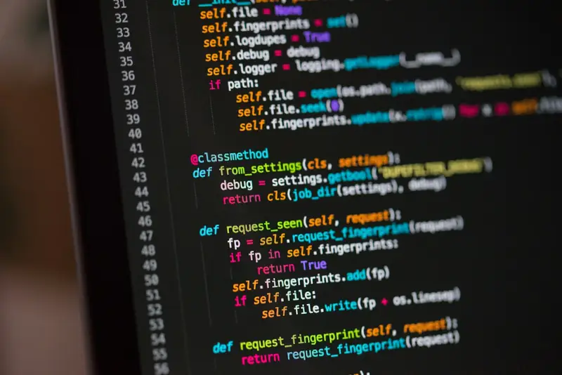 Code on a laptop screen